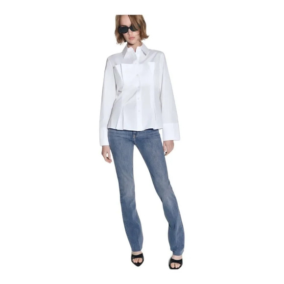 ZARA | Blue | ZW HIGH RISE BOOTCUT JEANS - Picture 8 of 12